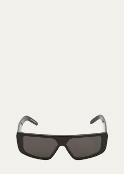 Rick OwensMen's Performa Flat-Top Shield Sunglasses