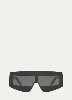 Rick OwensMen's Phleg Acetate Rectangle Sunglasses