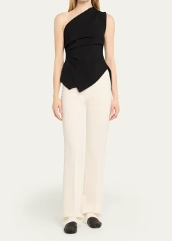 RoheDraped One-Shoulder Top
