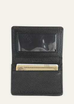 ROYCE New YorkMonogrammed Leather Card Holder Wallet, Personalized