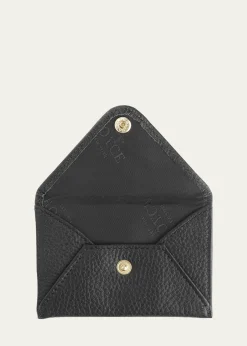 ROYCE New YorkMonogrammed Leather Envelope Style Card Holder, Personalized