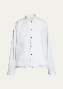 SACAIMen's Cotton Poplin Shirt Jacket