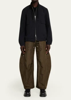 SACAIMen's Nylon Flap-Pocket Jacket