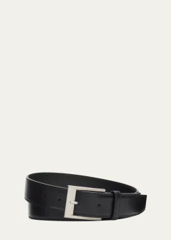 Saint LaurentMen's Adjustable Leather Belt