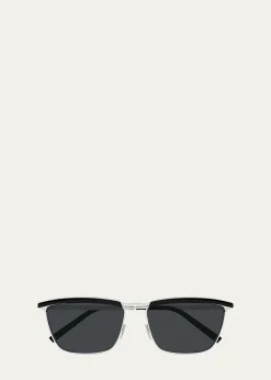 Saint LaurentMen's SL 795 JOE-003 Metal Aviator Sunglasses