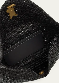 Saint LaurentLarge Envelope Flap YSL Clutch Bag in Raffia