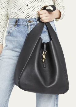 Saint LaurentLe 5 A 7 Large Shoulder Bucket Bag in Smooth Leather