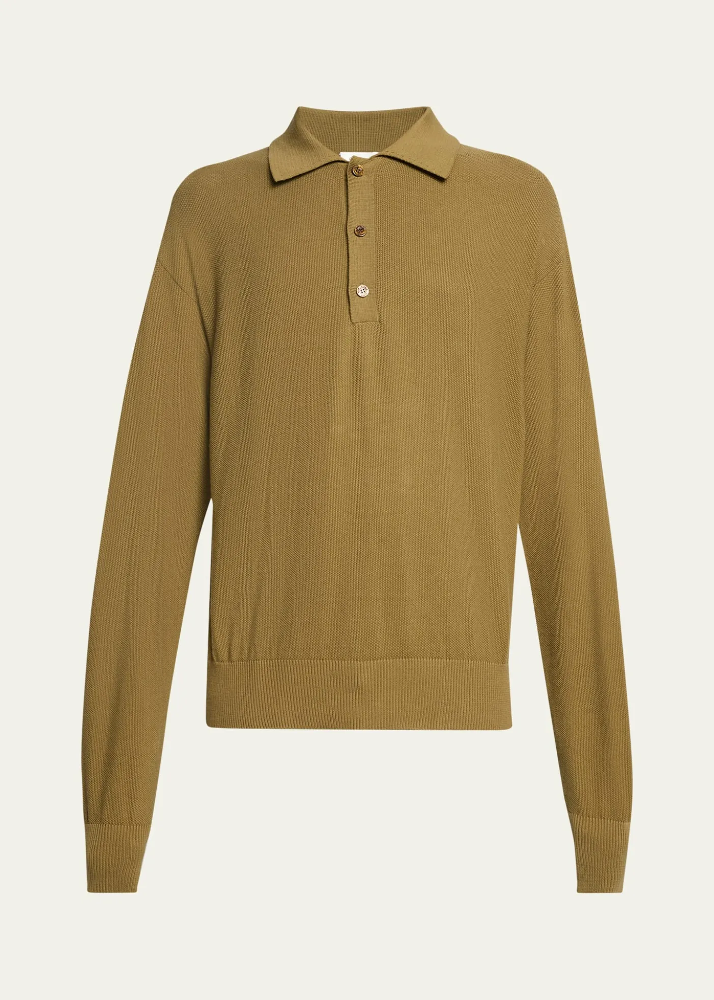 Saint LaurentMen's Cotton Knit Polo Sweater