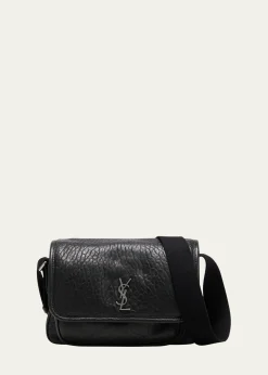 Saint LaurentMen's Niki Small Messenger Bag in Grained Lambskin