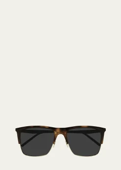 Saint LaurentMen's SL 768M Acetate Rectangle Sunglasses