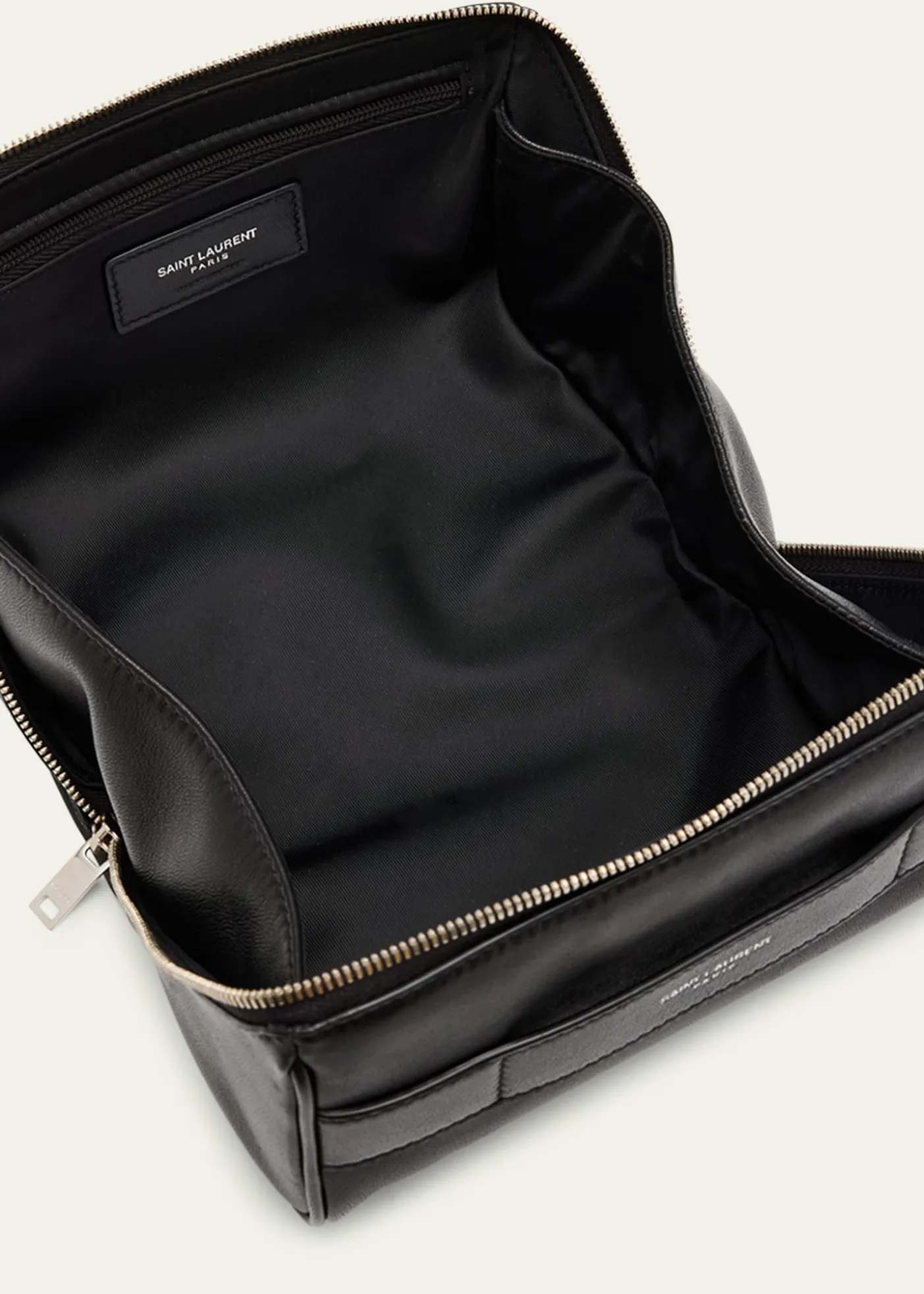Saint LaurentMen's Small Cube Trousse Leather Toiletry Case