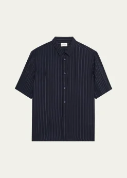 Saint LaurentMen's Tonal Stripe Button-Down Shirt