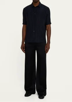 Saint LaurentMen's Tonal Stripe Button-Down Shirt