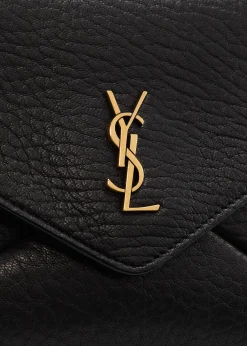 Saint LaurentSmall YSL Grain Leather Pouch Bag