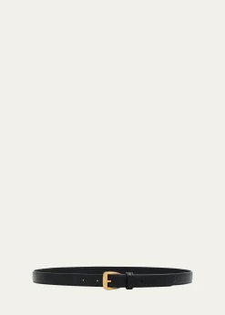 Saint LaurentThin Leather Belt