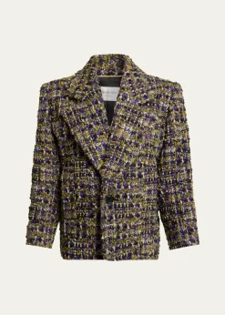 Saint LaurentTweed Single-Breasted Jacket