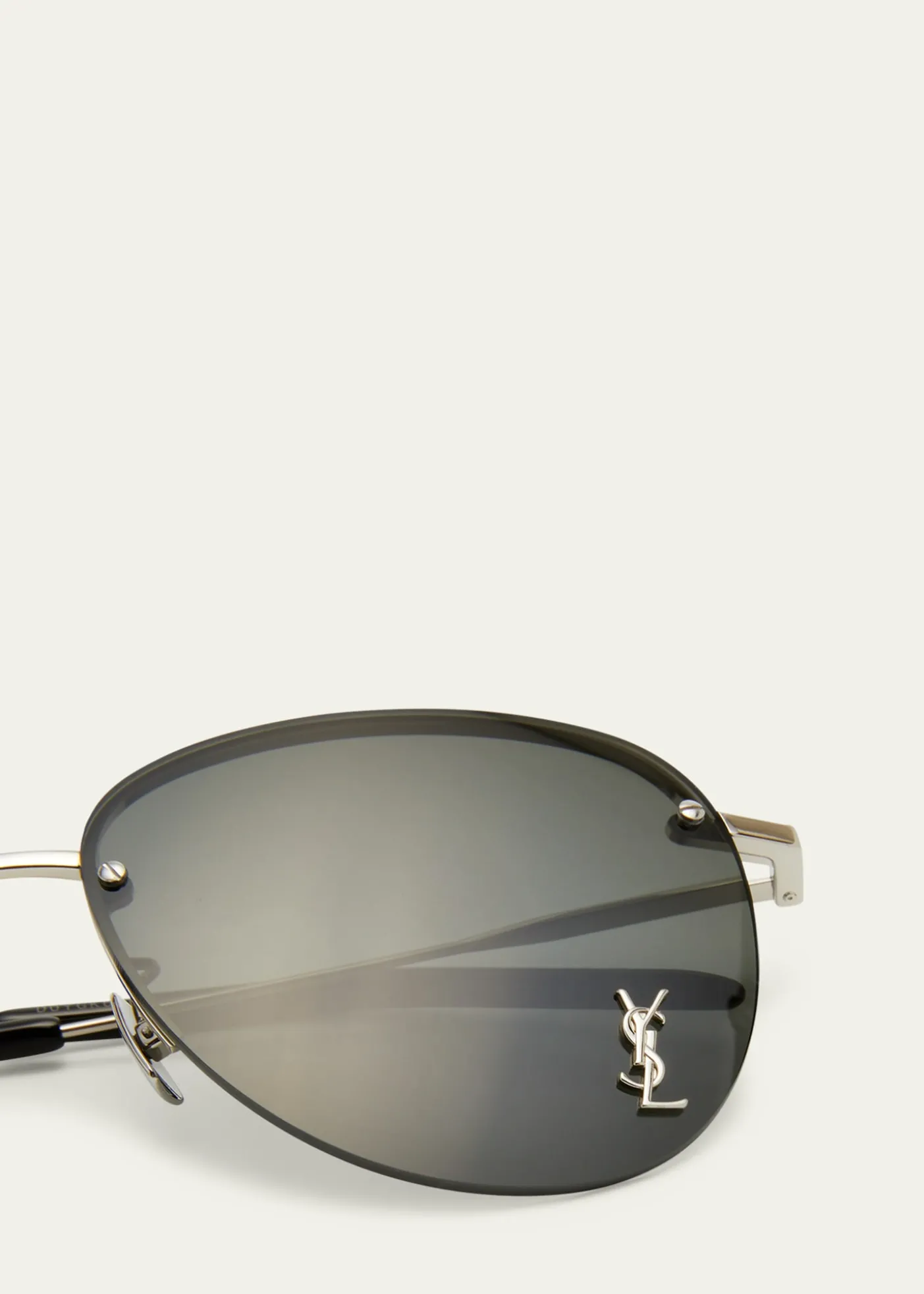 Saint LaurentUnisex Mask Mirrored Shield Metal Sunglasses
