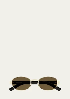 Saint LaurentUnisex Round Metal Sunglasses