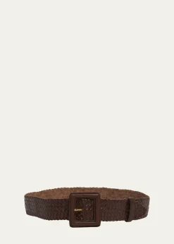 Saint LaurentWoven Leather Belt