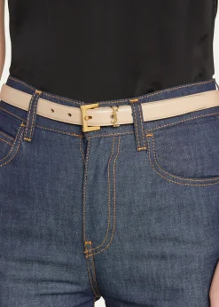 Saint LaurentYSL Monogram Leather Belt