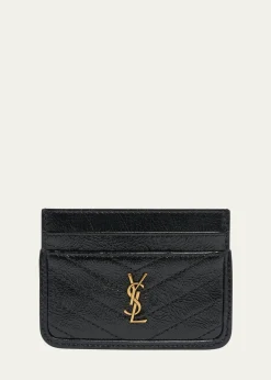 Saint LaurentYSL Quilted Leather Card Holder