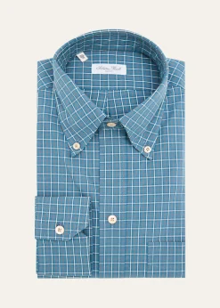 Salvatore PiccoloMen's Cotton Plaid Pocket Button-Down Shirt