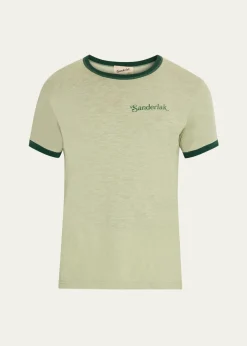 SanderlakMen's Contrast-Rib Logo Crewneck T-Shirt