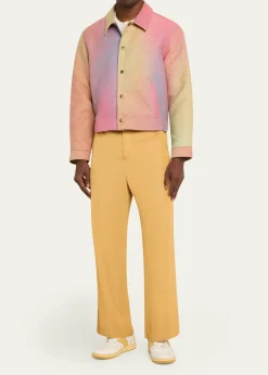 Sanderlakx Maharam Men's Multicolor Jacquard Blouson Jacket