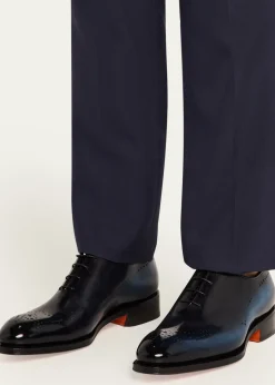 SantoniMen's Kaj Bicolor Brogue Leather Oxfords