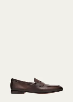 SantoniMen's Carlos Reverse Goodyear Leather Loafers