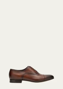 SantoniMen's Darian Calfskin Leather Oxfords