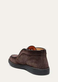 SantoniMen's Detroit Slip-On Suede Chukka Boots