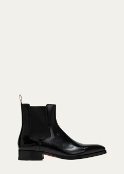 SantoniMen's Eugene Leather Chelsea Boots