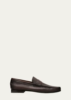 SantoniMen's Ikangia Leather Penny Loafers