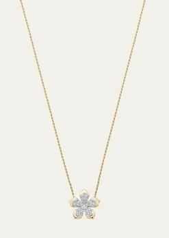 Sara Weinstock18K Two-Tone Gold Lierre Pear Diamond Flower Station Necklace