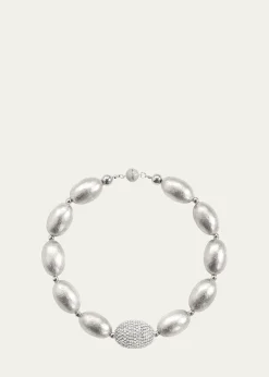Saule LabelCherie 18" Necklace in Silver Sheer