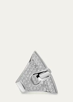 SavolinnaMaxi Ergo 18K White Gold Diamond Pave Ear Cuff, Single