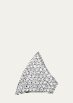 SavolinnaMaxi Ergo 18K White Gold Diamond Pave Ear Cuff, Single