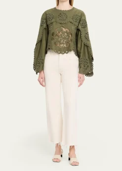 SeaGardener Embroidered Blouse