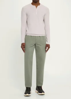 SeaseMen's Herringbone Henley Sweater
