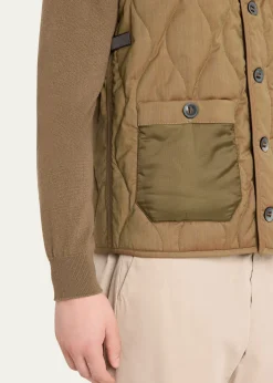 SeaseMen's Military-Style Quilted Vest