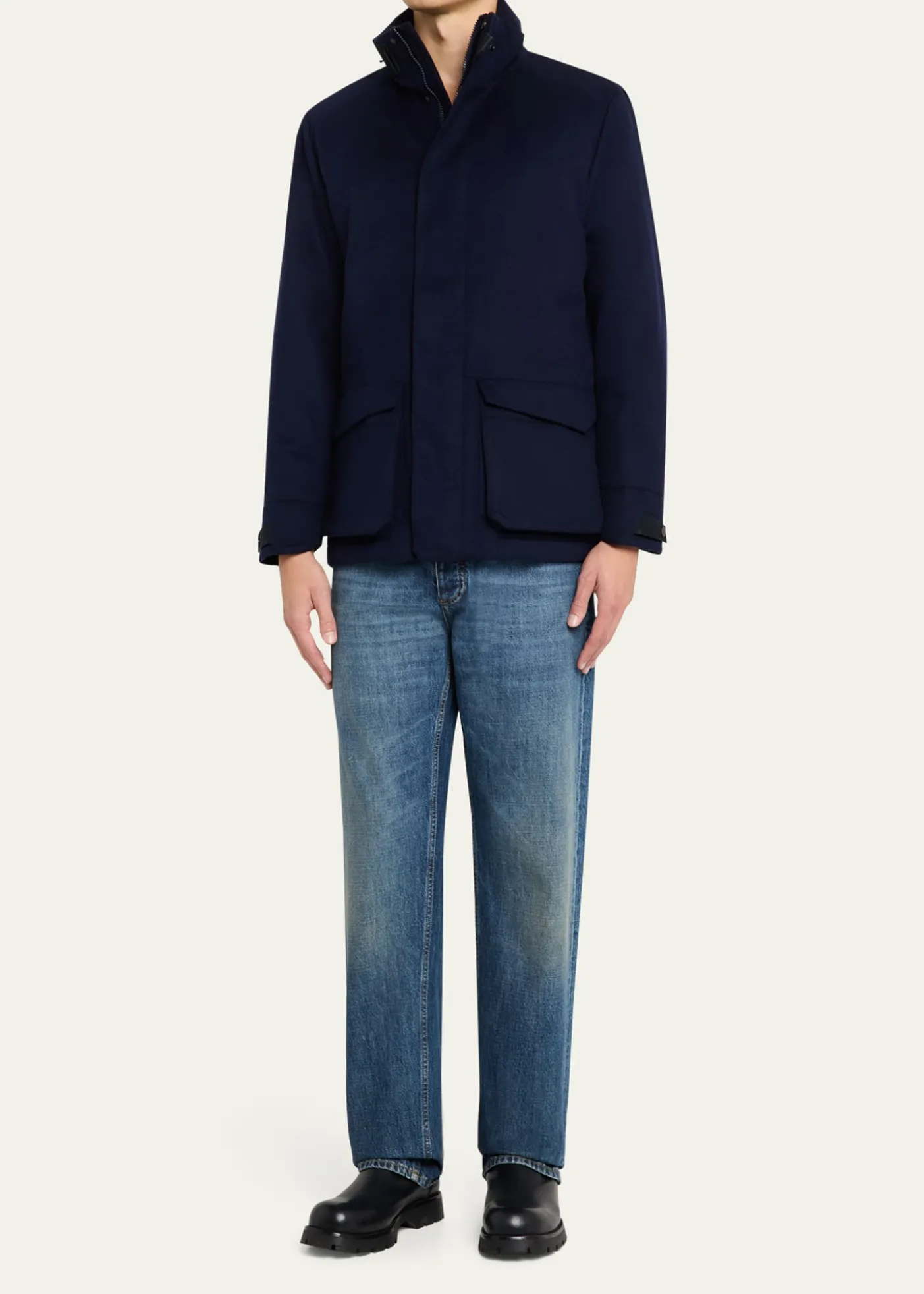 SeaseMen's Uptown Padded Cashmere Parka Jacket