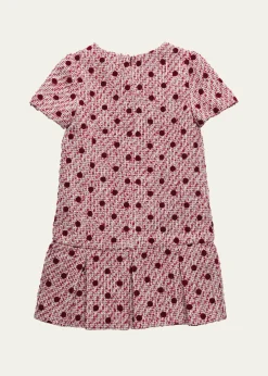 Self-PortraitGirl's Polka-Dot Bouclé Dress, Size 3-12
