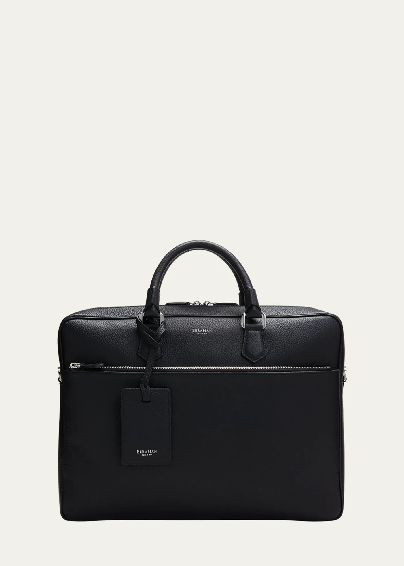 SerapianMen's Cachemire Leather Slim Briefcase