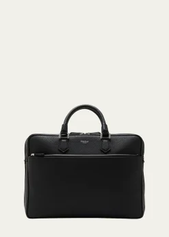 SerapianMen's Leather Double Briefcase