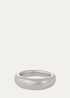 Sidney Garber18K White Gold 7mm French Dome Ring