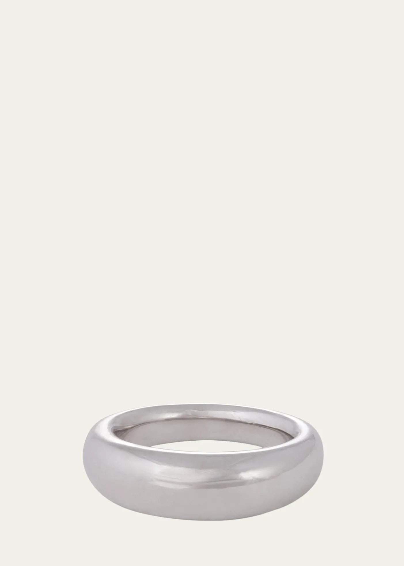 Sidney Garber18K White Gold 7mm French Dome Ring