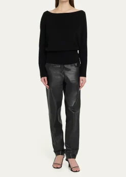 SIMKHAILavina Draped Off-Shoulder Sweater