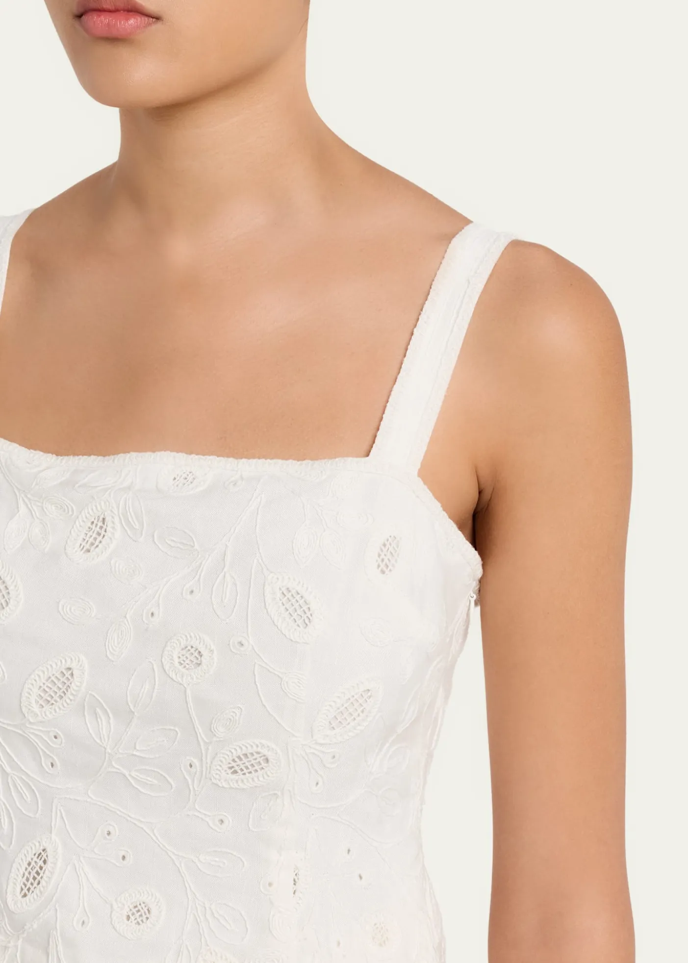 SIMKHAIMcKenna Embroidered Peplum-Hem Top