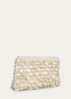 SIMKHAIReese Seashell Leather Clutch Bag